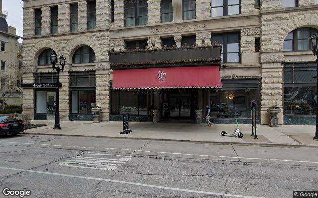 Street-level view of The Pfister Hotel