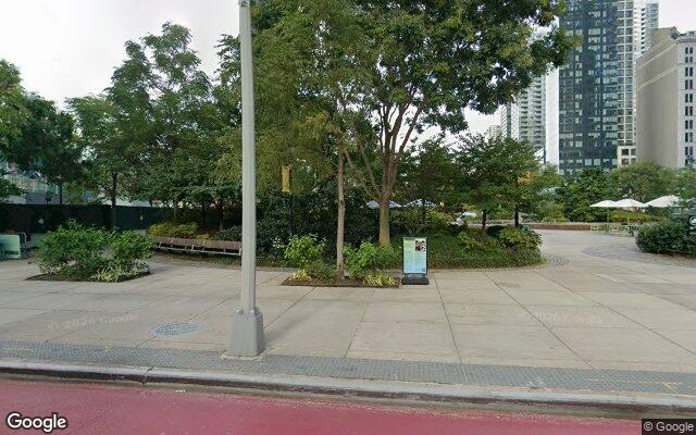 Street-level view of Bella Abzug Park