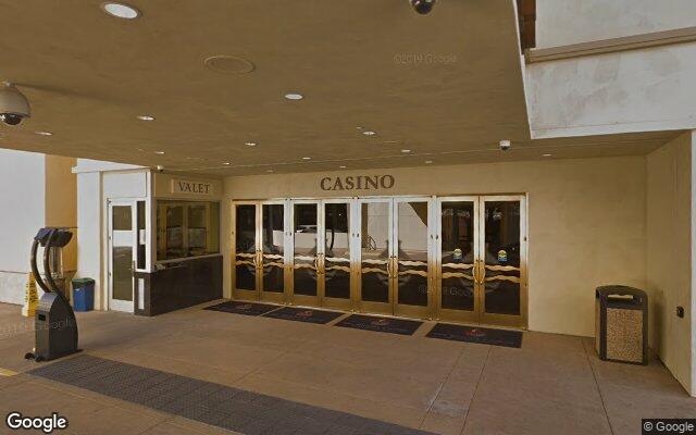 Street-level view of Cascade Lounge — Agua Caliente Casino Palm Springs