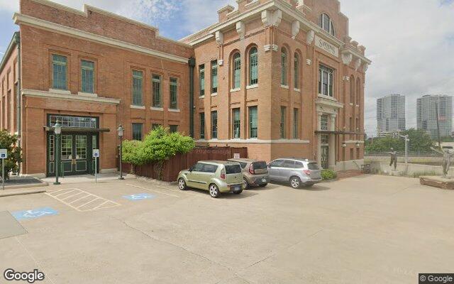 Street-level view of Sammons Center for the Arts