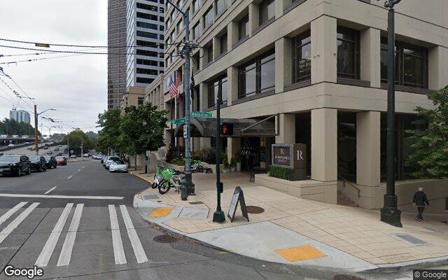 Street-level view of Renaissance Hotel Seattle Downtown