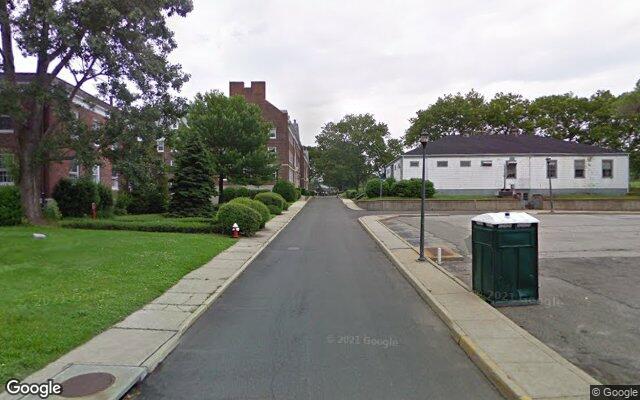 Street-level view of Flatfoot Flatbush Stage, Governors Island