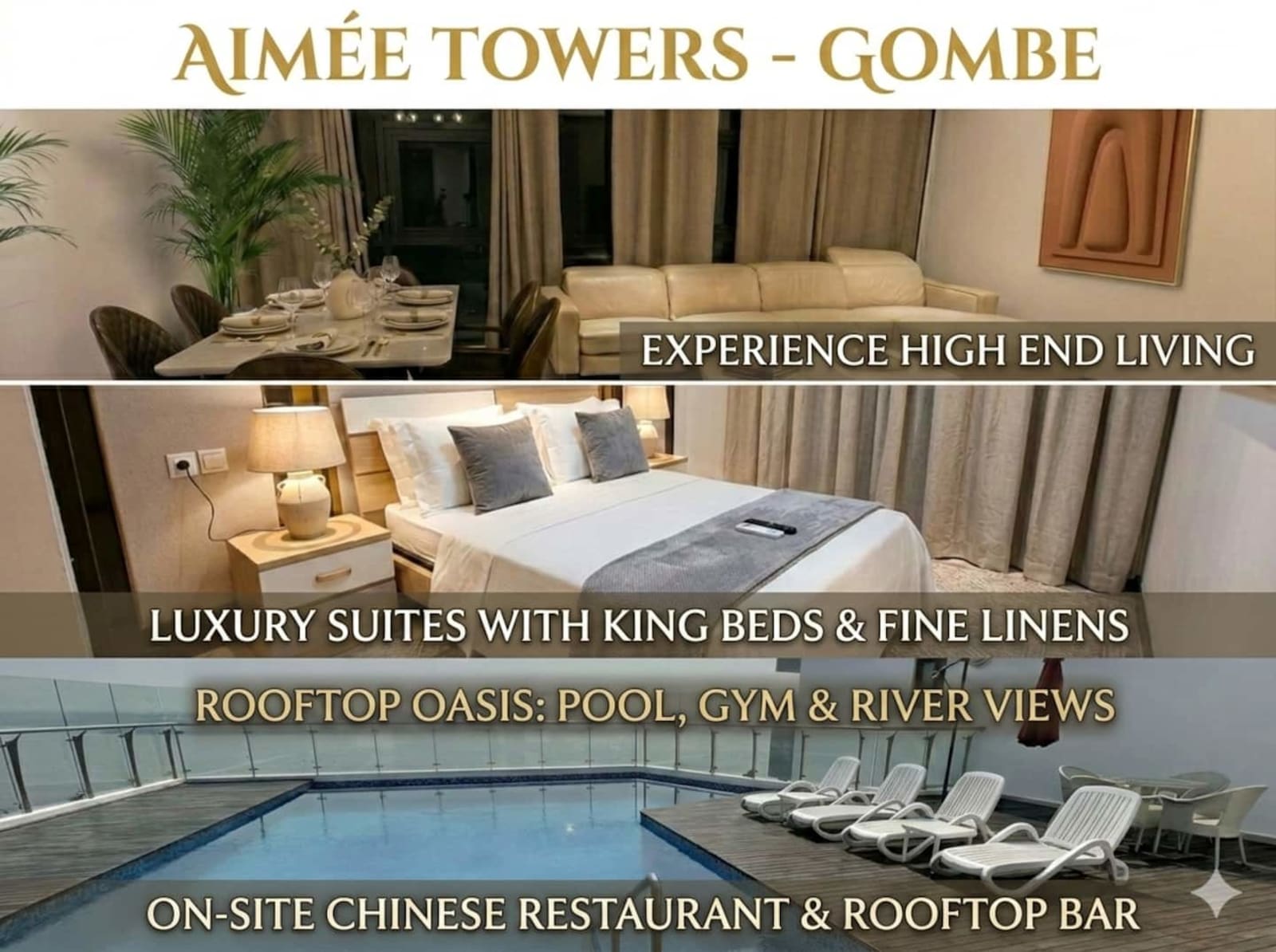 Gombe Aimée Towers — 2 chambres avec piscine et salle de sport — photo 22