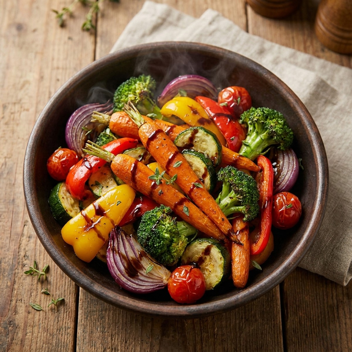 Balsamic Glazed Roasted Vegetables