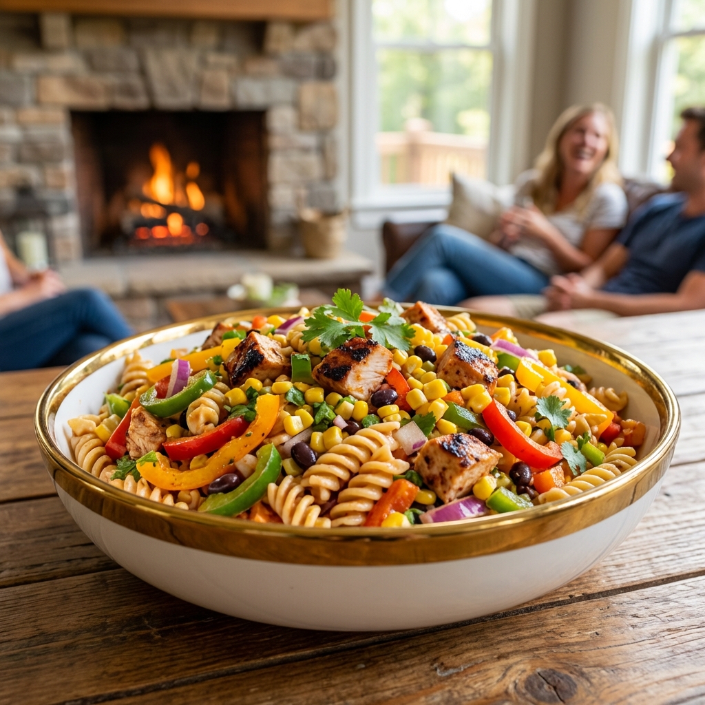 Deliciosa Ensalada de Pasta con Pollo y Proteínas