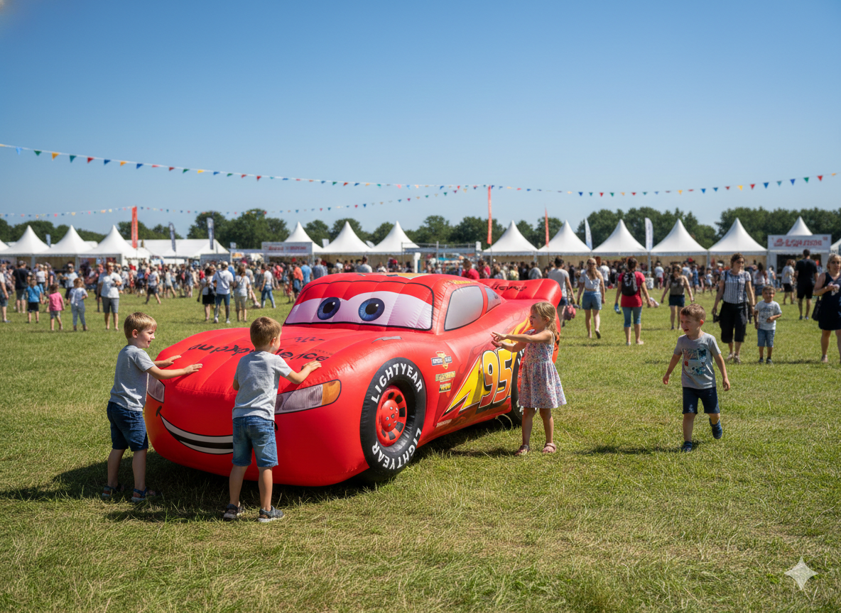 Voiture Flash McQueen gonflable
