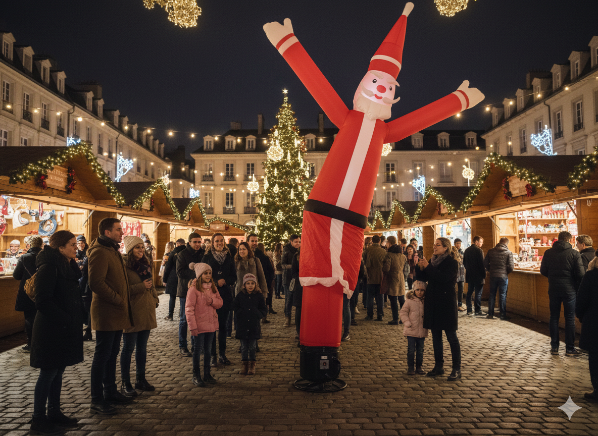 Père Noël Sky dancer gonflable