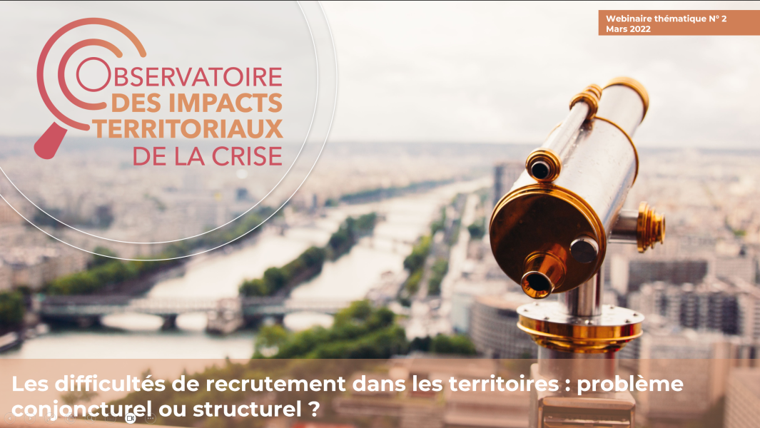 Photo de description du webinaire Difficultés de recrutement dans les territoires : problème conjoncturel ou structurel