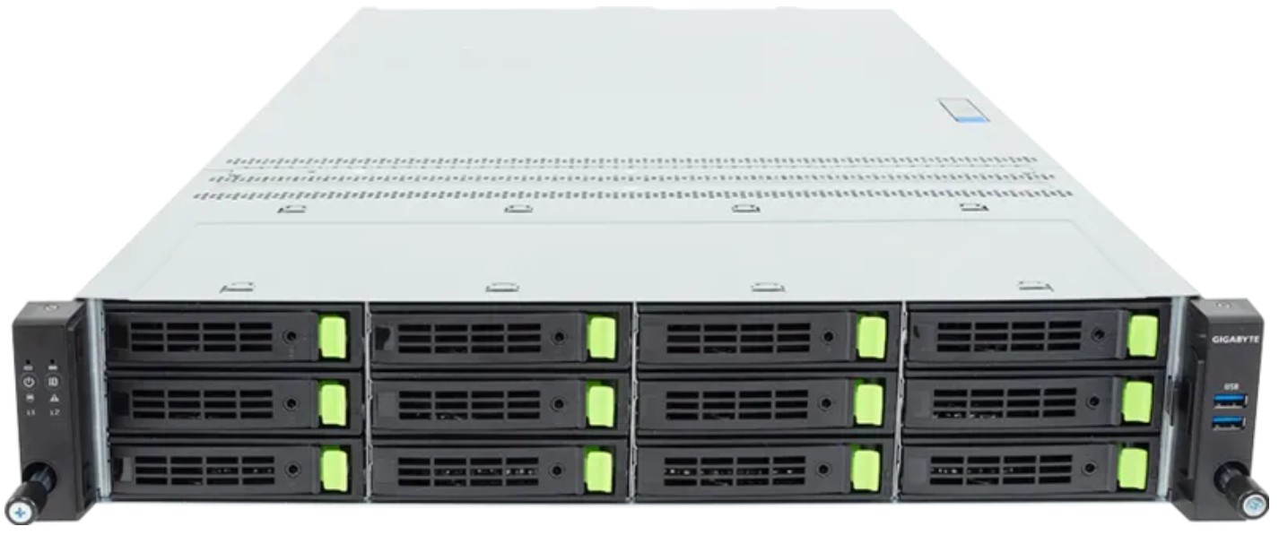 Gigabyte R284-A93 Rack Server - Intel® Xeon® 6 - 2U DP 2 x PCIe Gen5 GPUs