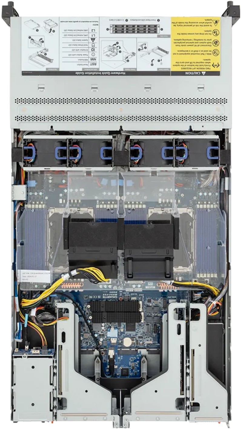 Gigabyte R284-A93 Rack Server - Intel® Xeon® 6 - 2U DP 2 x PCIe Gen5 GPUs - 4