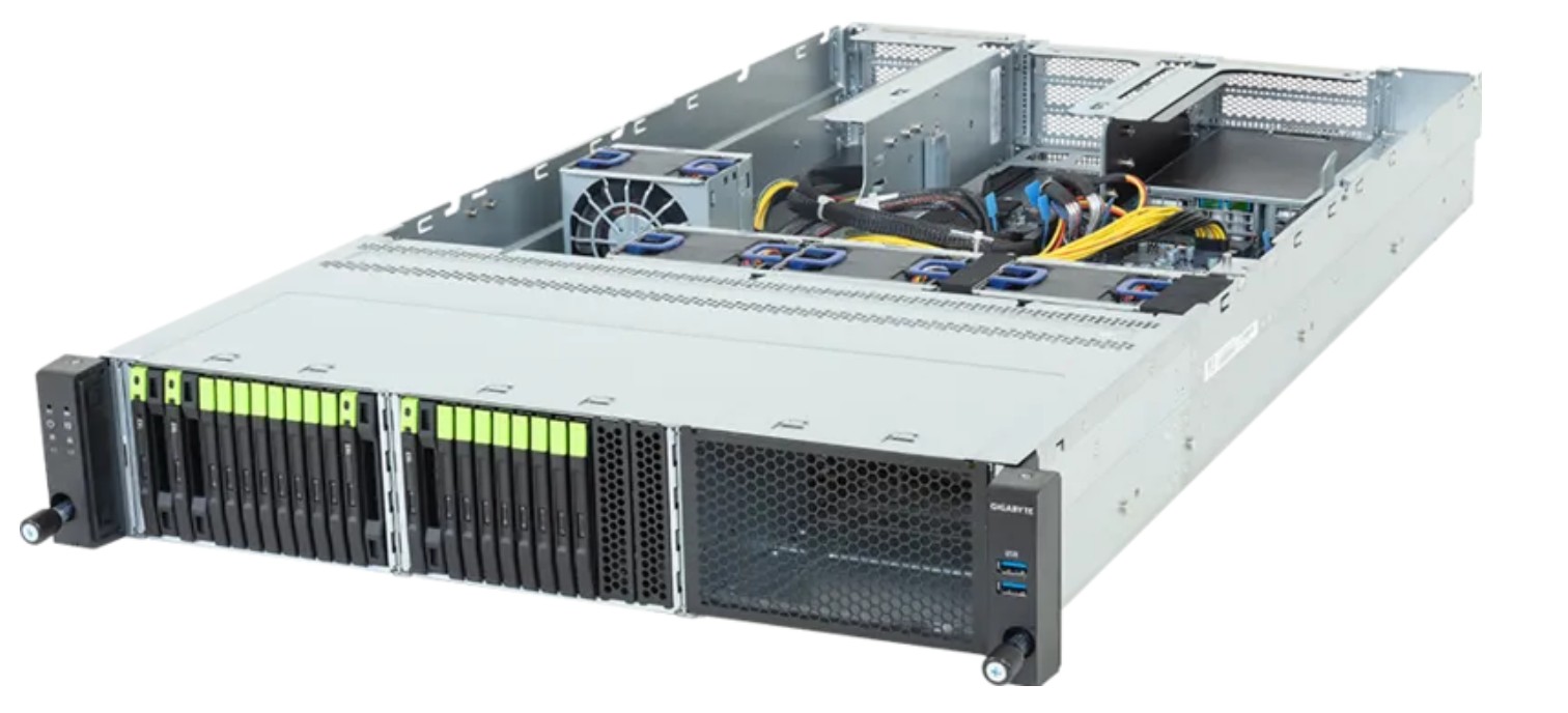 Gigabyte R263-ZG5 Rack Server - AMD EPYC™ 9005/9004 - 2U UP 1 x PCIe Gen5 GPU + 4-Bay E3.S 2T CXL - 3
