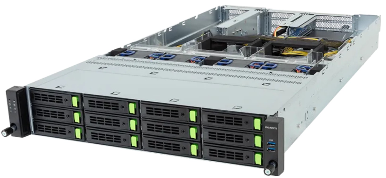 Gigabyte R284-SF0 Rack Server - Intel® Xeon® 6 - 2U DP - 4 x PCIe Gen5 GPUs - 2