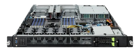 Gigabyte E163-S30-AAG1 Edge Server - 5th/4th Gen Intel® Xeon® Scalable - 1U UP 2-Bay Gen4 NVMe/SATA/SAS Titanium
