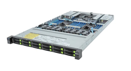 Gigabyte R183-S92-AAV1Rack Server - 5th/4th Gen Intel® Xeon® Scalable - 1U DP 12-Bay Gen4 NVMe/SATA/SAS (12 x NVMe) Titanium - 2