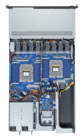 Gigabyte R183-ZF0-AAJ1 Rack Server - AMD EPYC™ 9005/9004 - 1U DP 1 x PCIe Gen5 GPU 4 x Drive Bays - 3