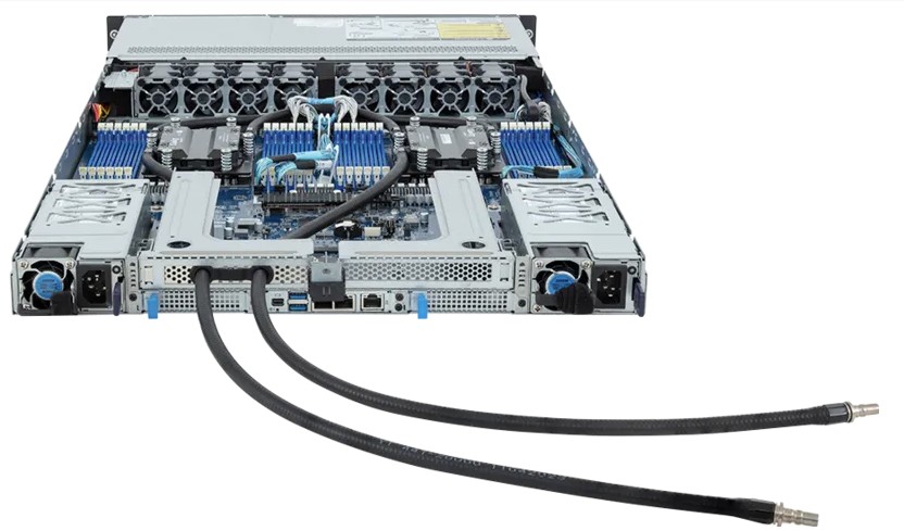 Gigabyte R183-Z90-LAD1 Rack Server - AMD EPYC™ 9005/9004 - 1U DP 4-Bay Gen4 NVMe/SATA/SAS DLC - 4