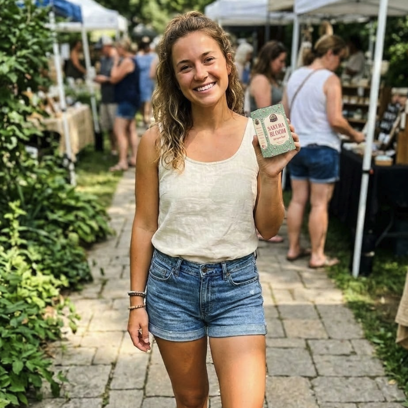 Zufriedene Kundin