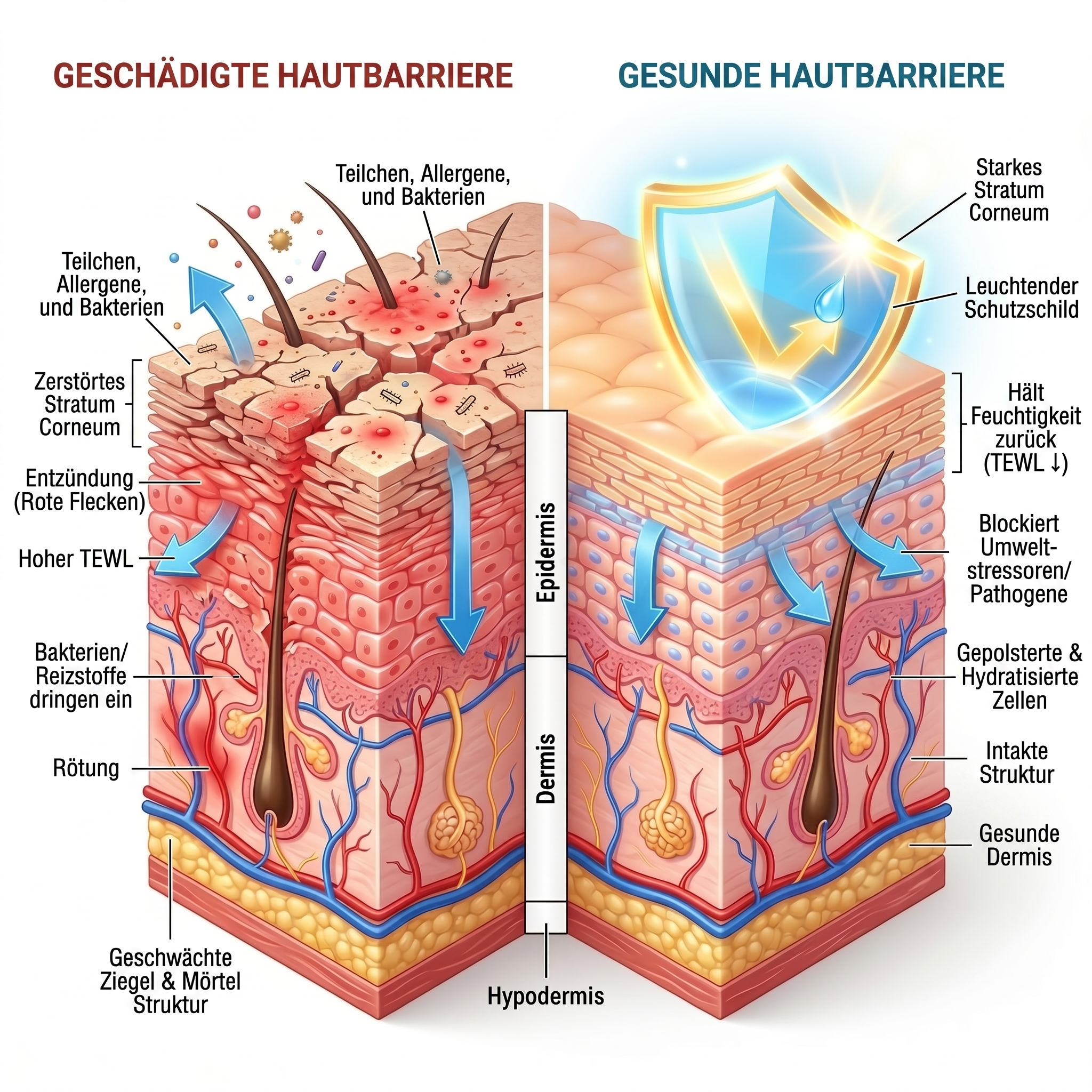 Diagramm Hautbarriere