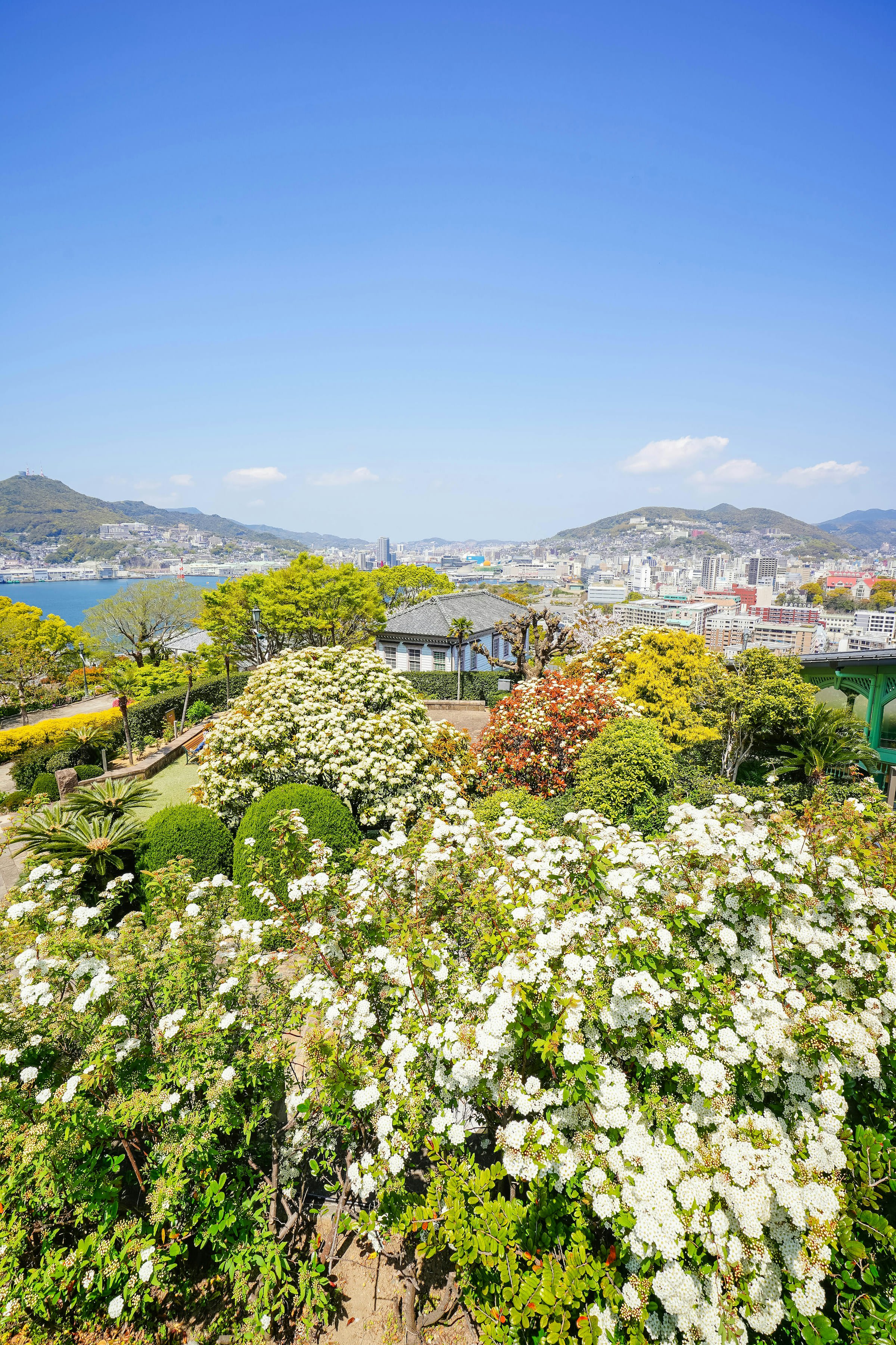 The Former Glover House and gardens above Nagasaki Harbor