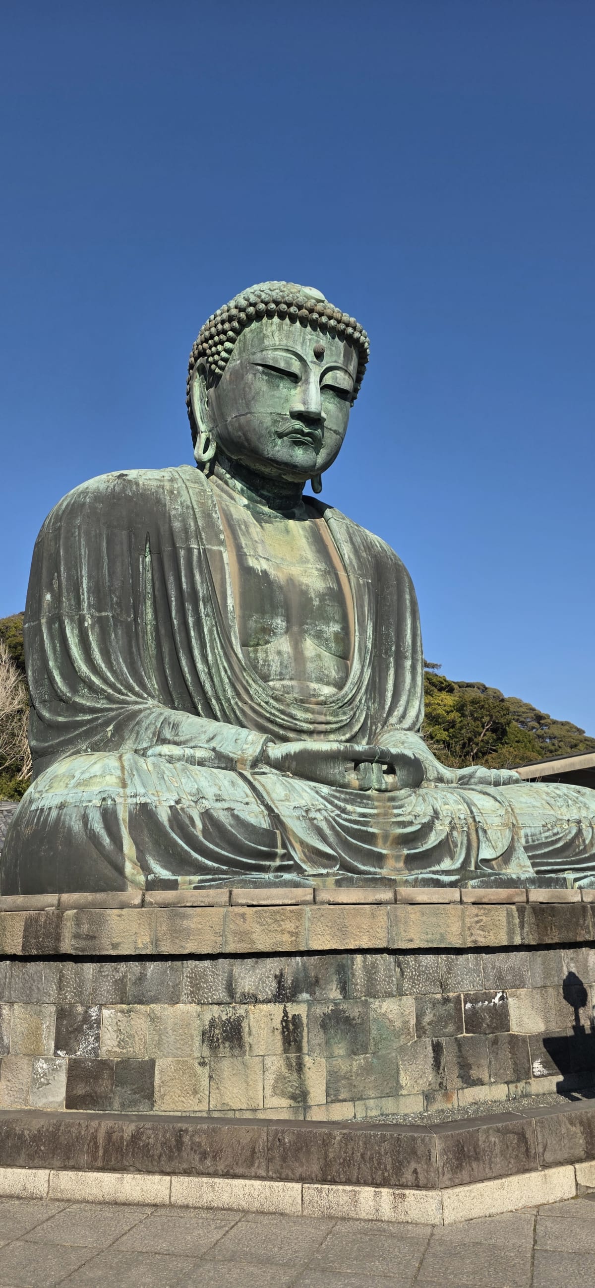 The Great Buddha of Kamakura under open sky