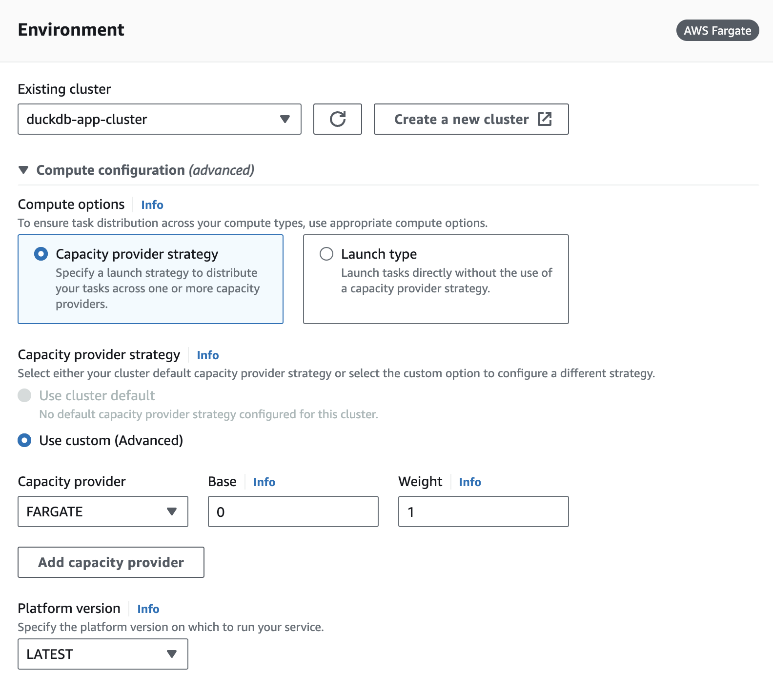 ECR Task Environment