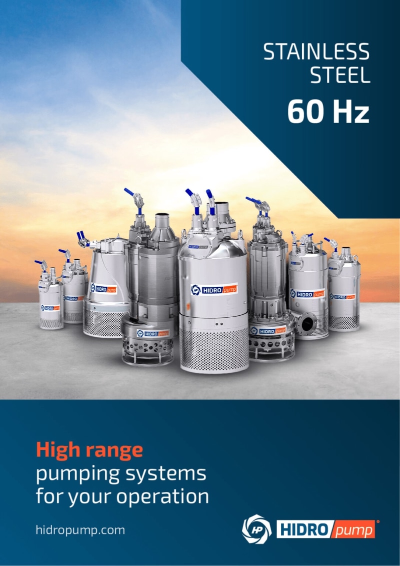 HIDROPUMP brochure cover — Stainless steel range, 60 Hz