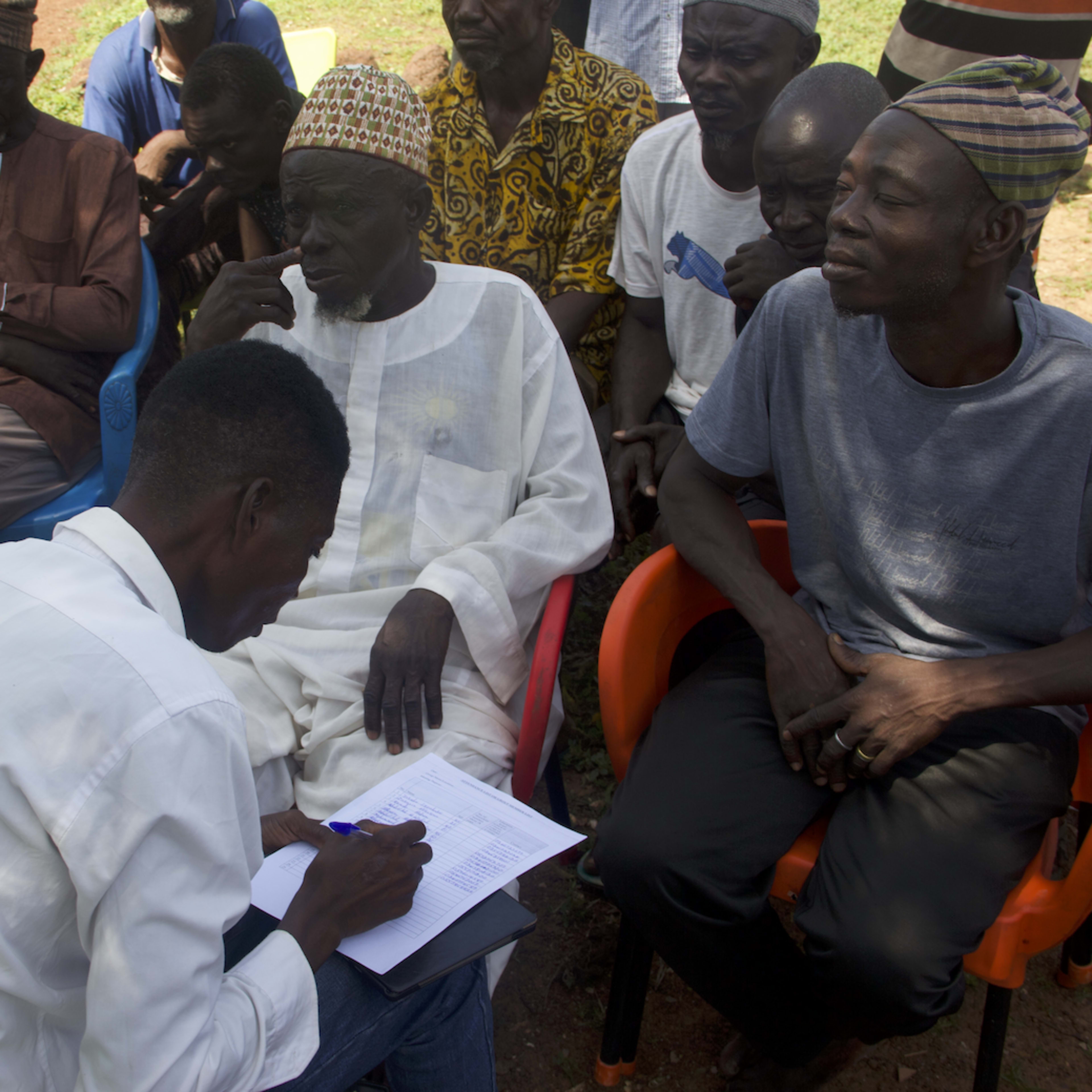 Farmer holding produce