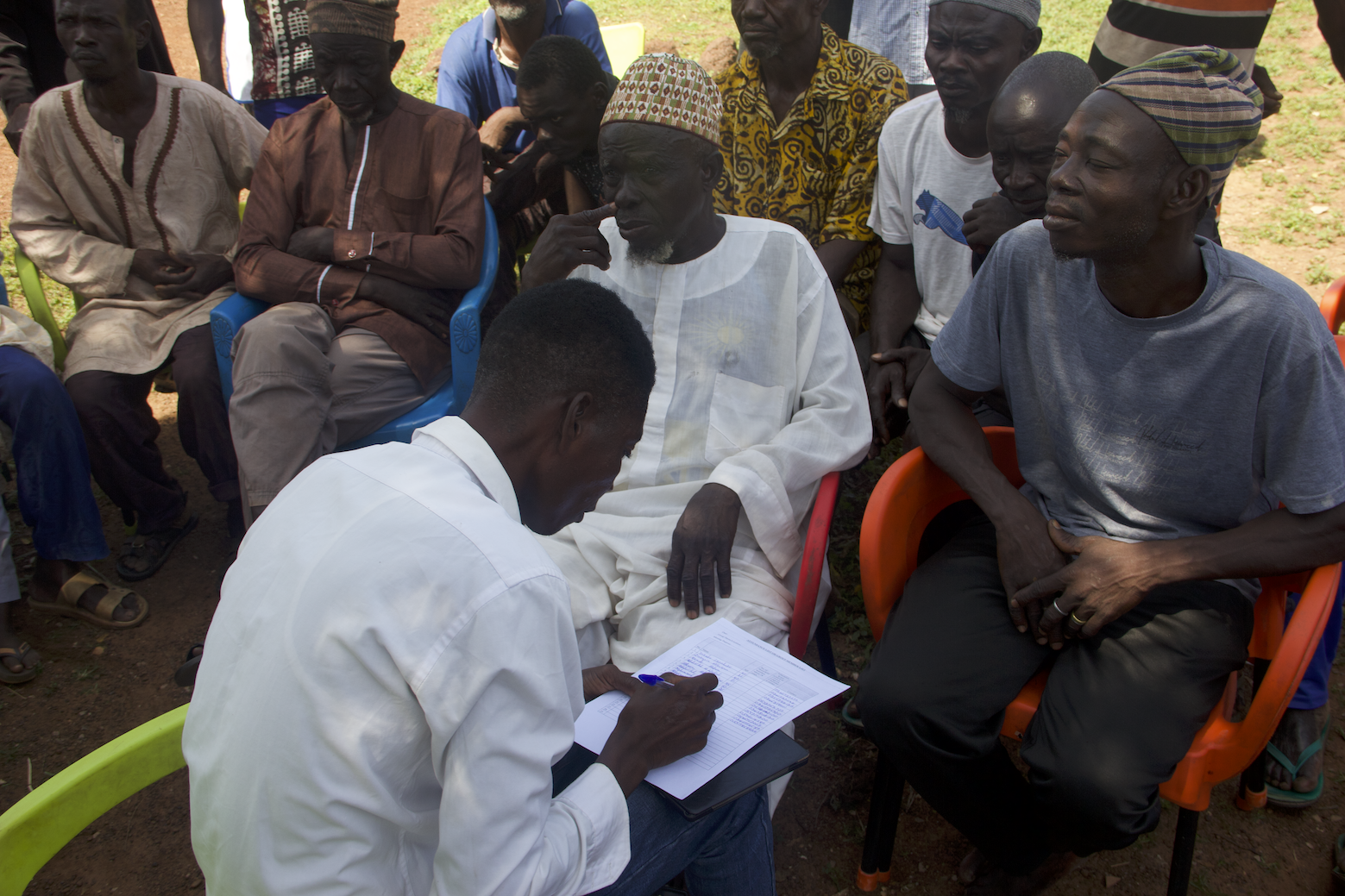 Farmer holding produce