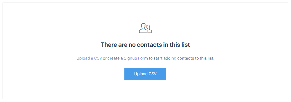 sendgrid empty contact list