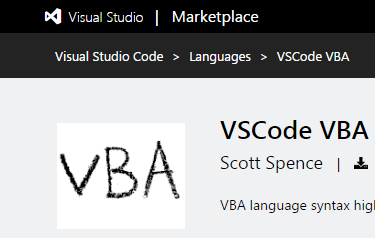 vscode vba market-place