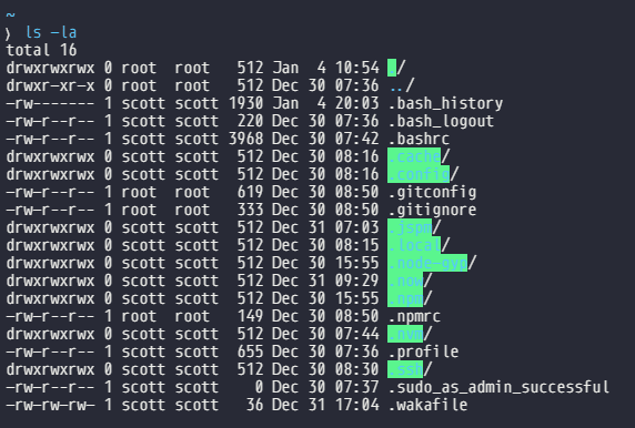 bash files permissions