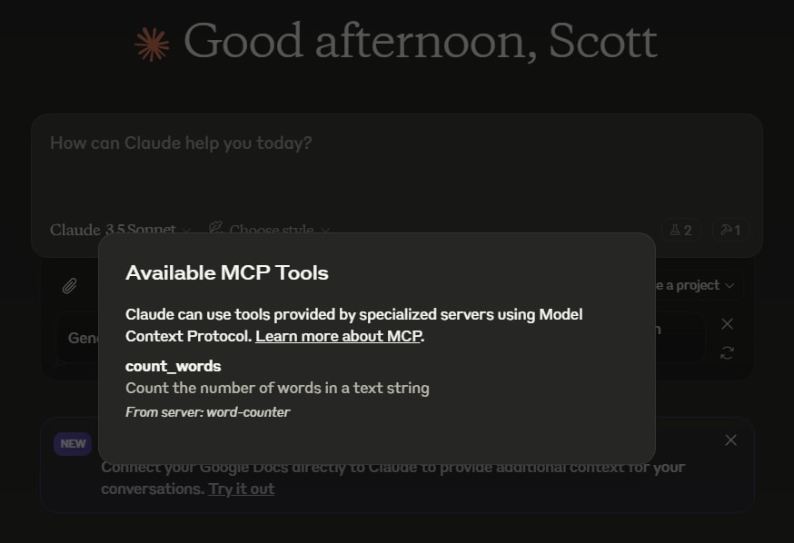 Claude MCP tool details