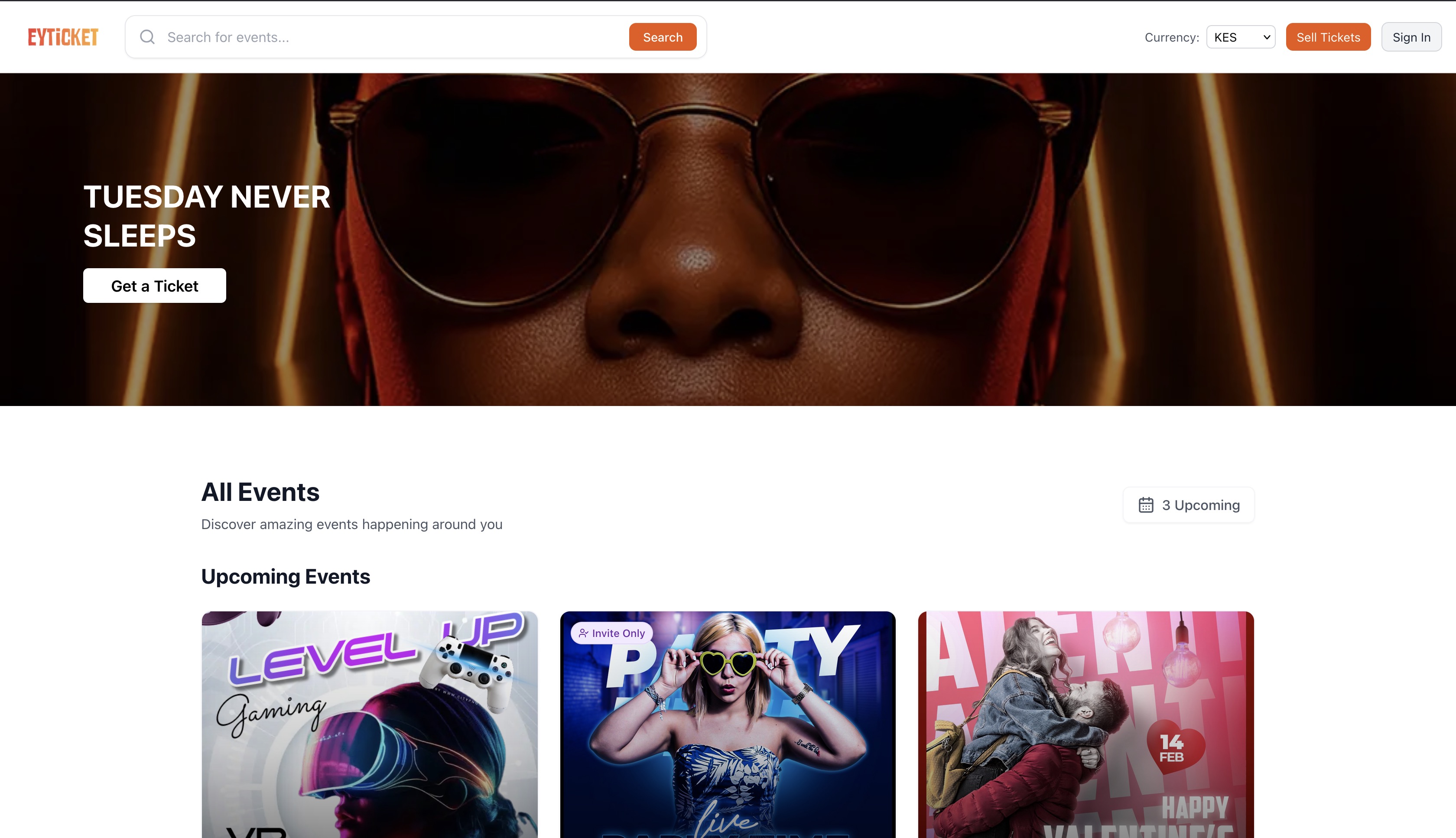 Eyticket.live — Event Ticketing Platform