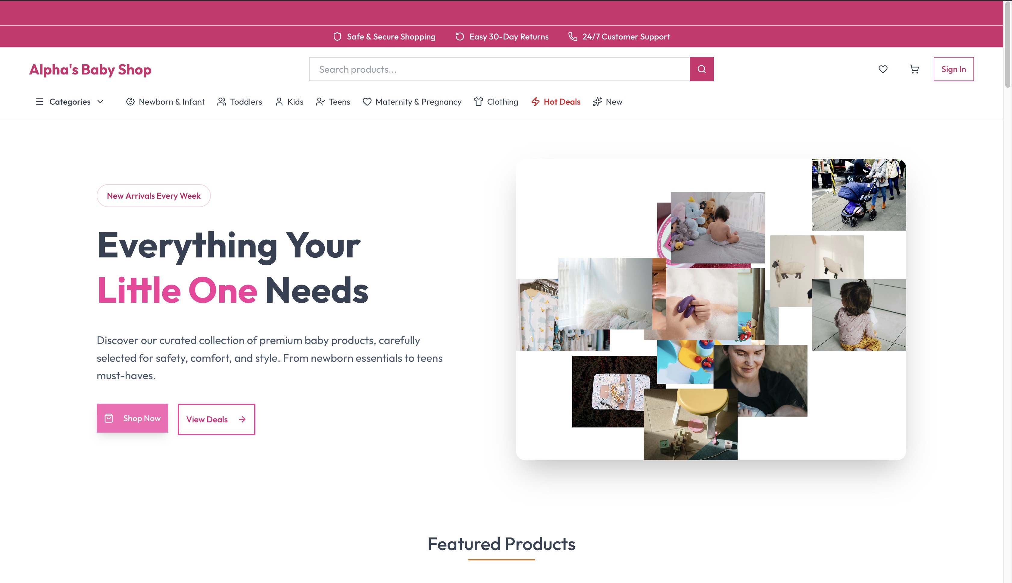 AI Commerce Platform - Alpha's Baby Shop