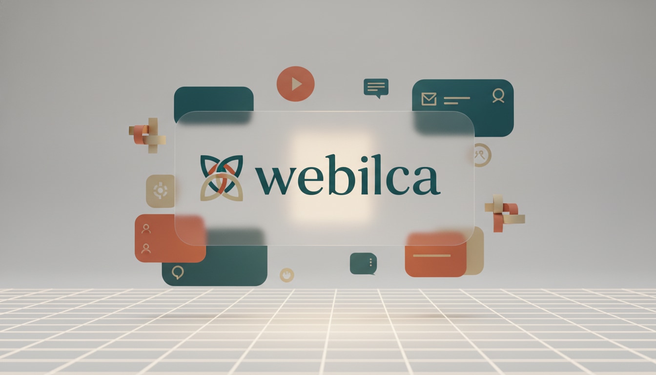 Webilica.com brand mockup