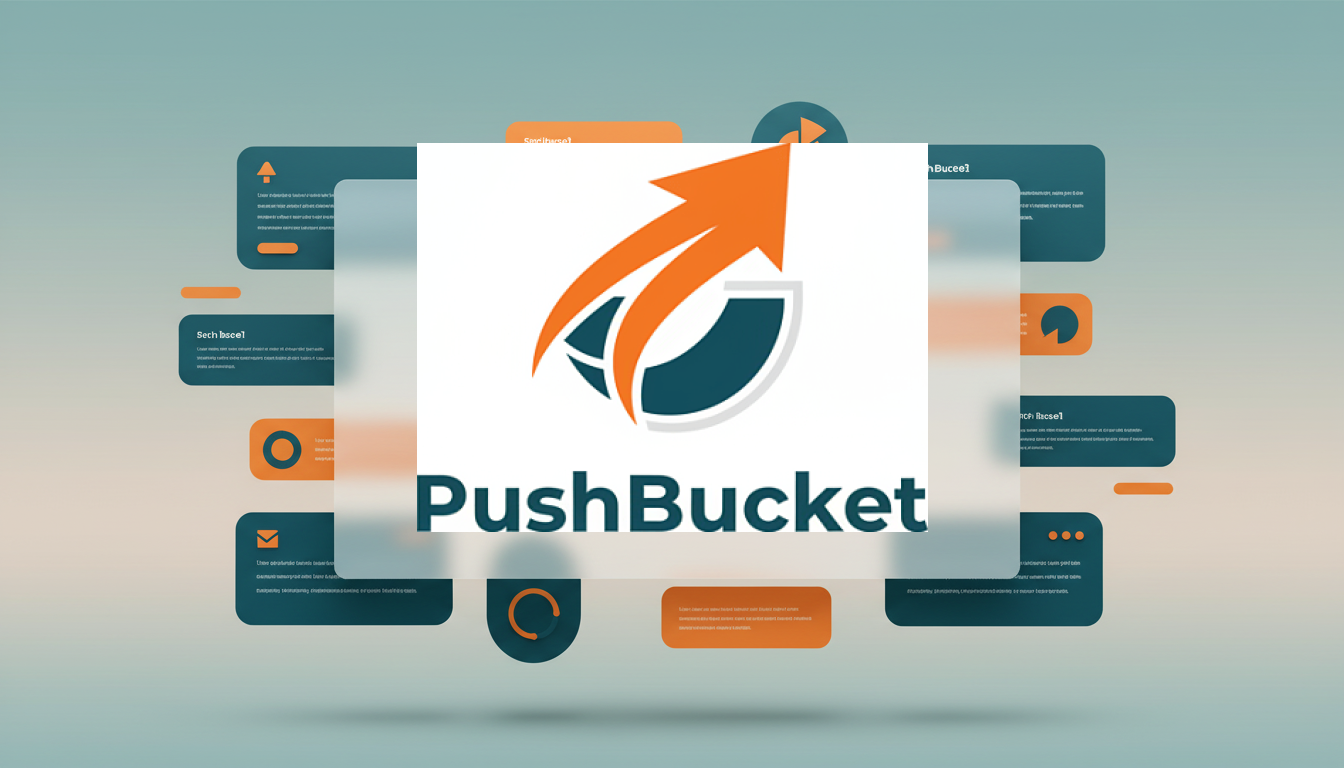 pushbucket.com brand mockup