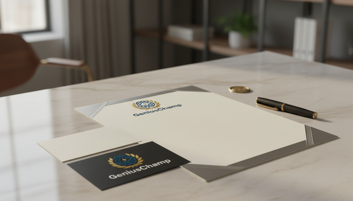 geniuschamp.com brand mockup