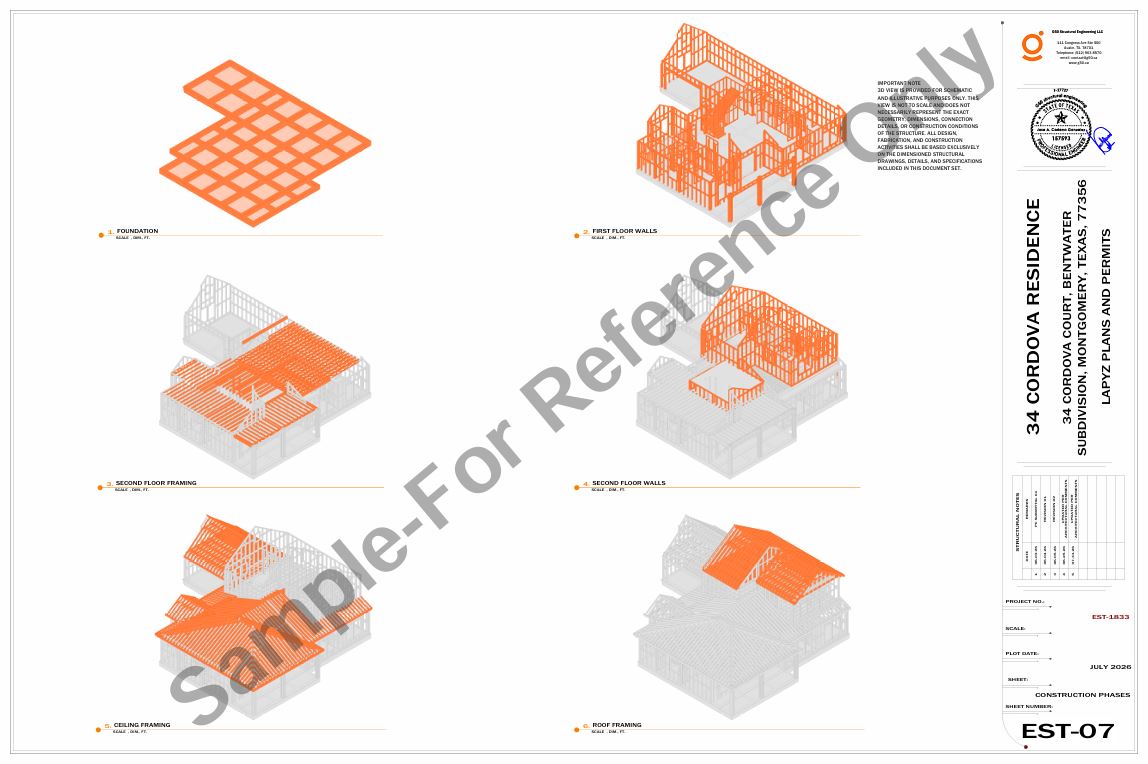 Construction phases / structural sequence