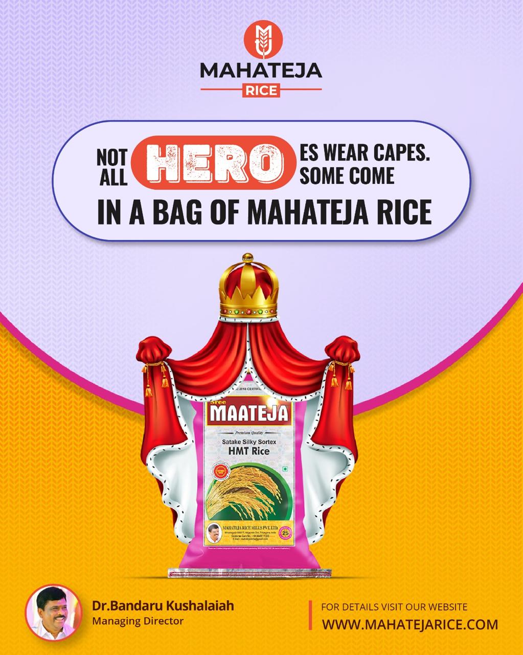 Mahateja Rice Hero Branding