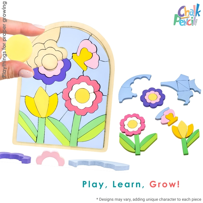 Flowers Building Blocks Puzzle