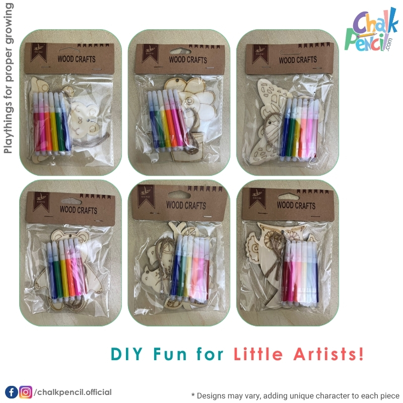Wooden DIY Painting Cartoon Set