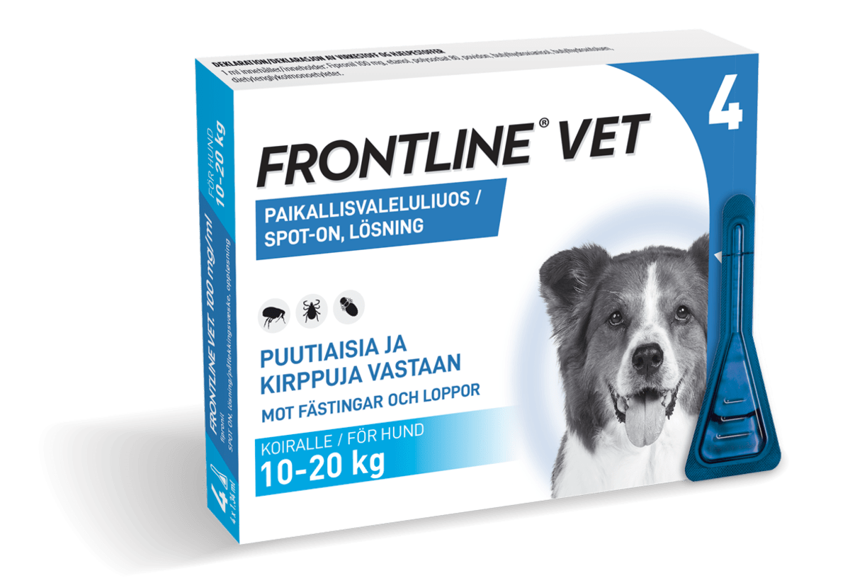Frontline® Vet 100 mg/ml paikallisvaleluliuos 4 x 1,34 ml