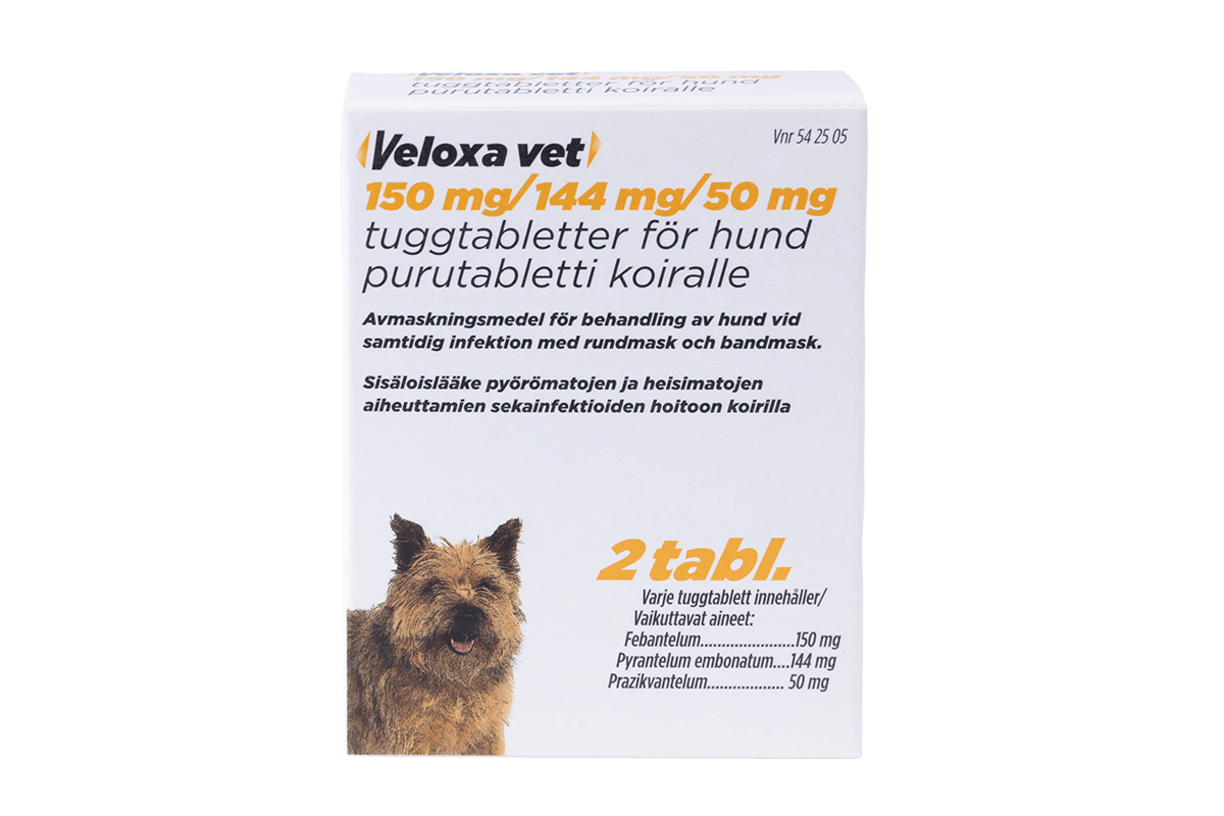 Veloxa vet 150 mg/144 mg/50 mg 2 tablettia