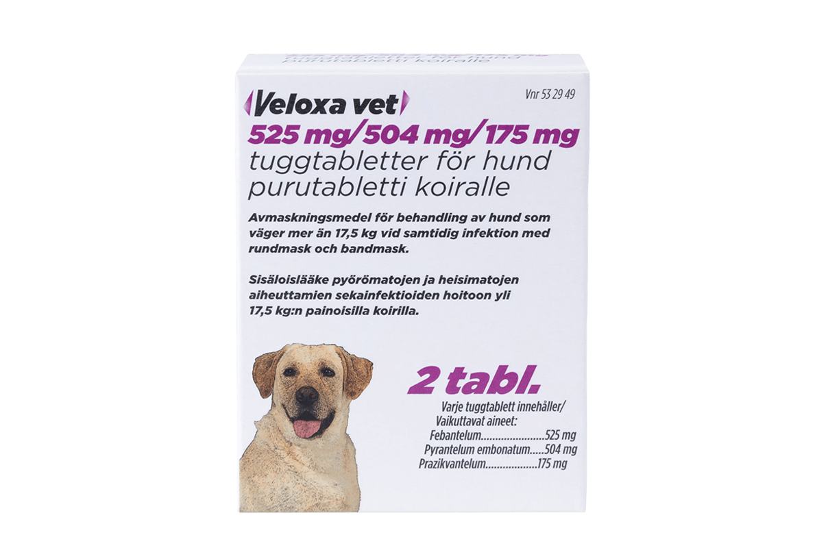 Veloxa vet 525 mg/504 mg/175 mg 2 tablettia