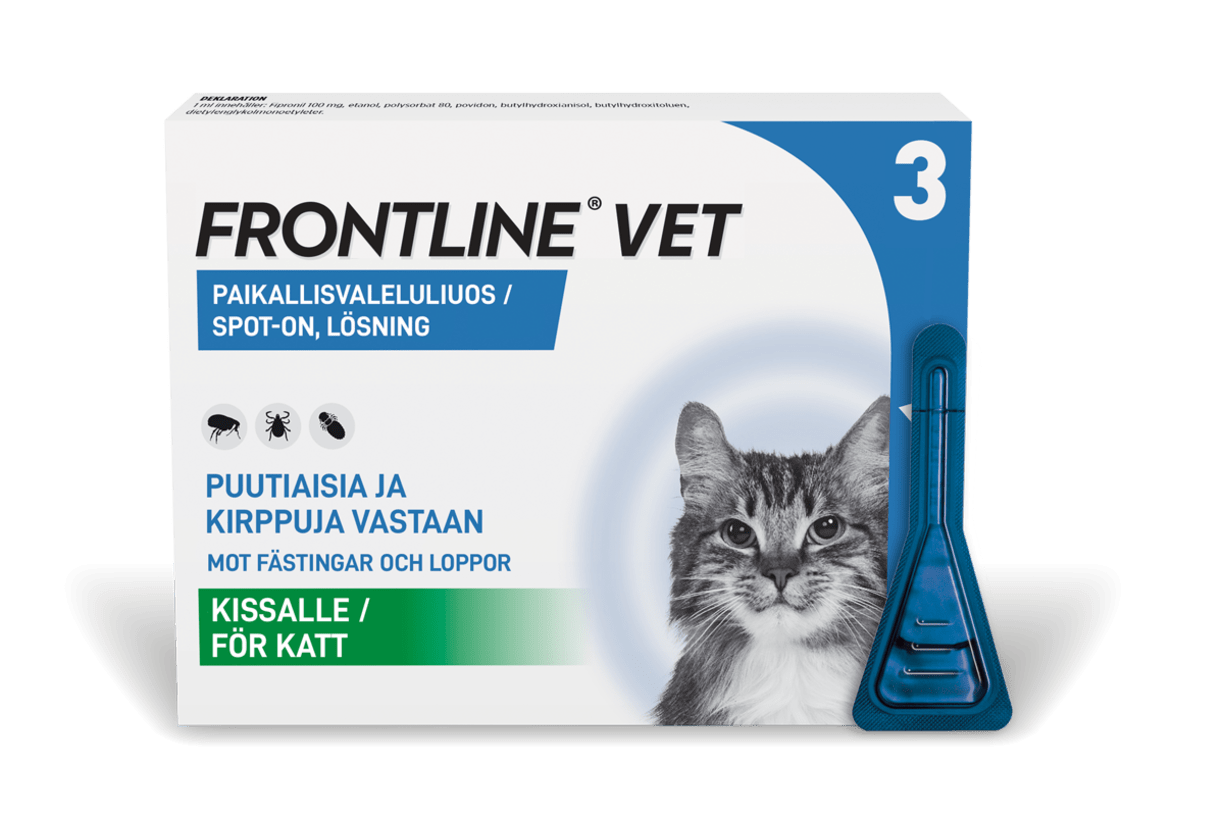 Frontline® Vet 100 mg/ml paikallisvaleluliuos 4 x 0,5 ml