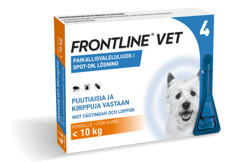 Frontline® Vet 100 mg/ml paikallisvaleluliuos 4 x 0,67 ml