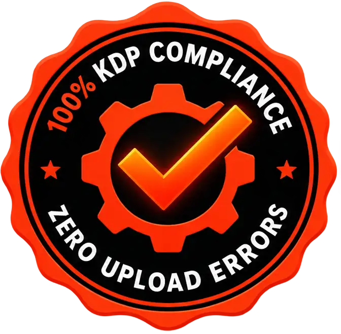 100 percent KDP compliance with zero upload errors book cover design guarantee