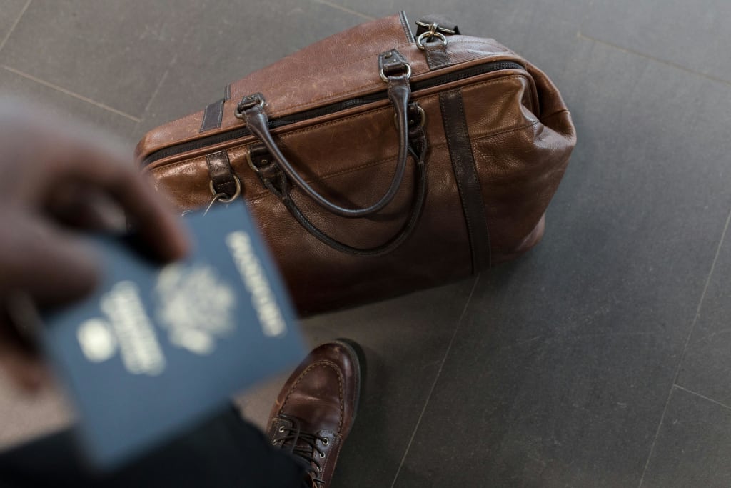 Leather Casual Compact Travel Bag