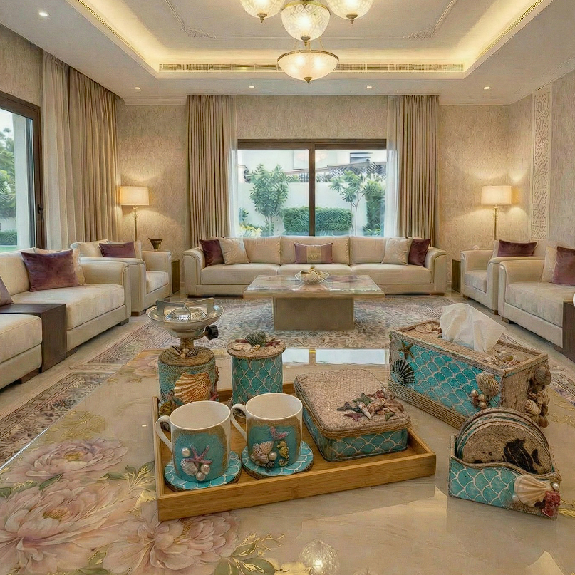 Coastal Serenity Collection — handmade decoupage in Qatar