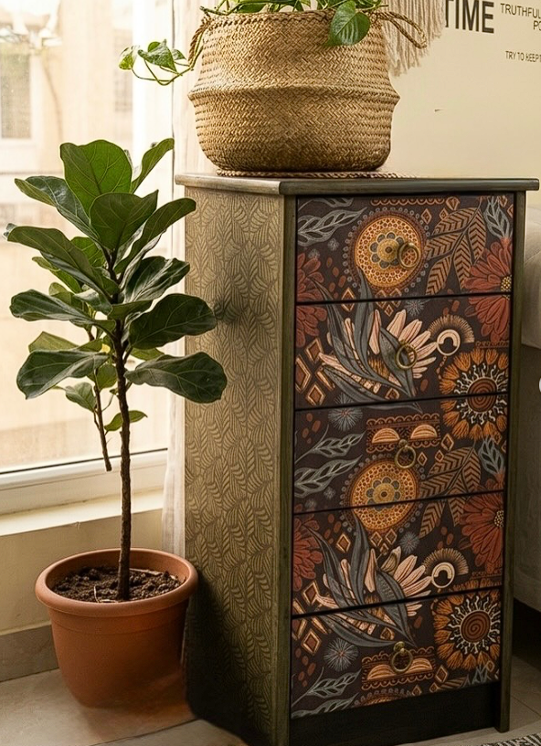 Moonwoven Botanica Drawers — handmade decoupage in Qatar